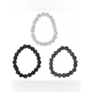 New Rhinestone Beaded Bracelets Set of 3